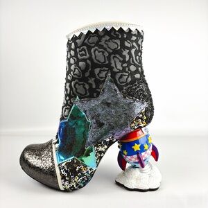 Irregular Choice Rock It Boots | Light-Up Rocket Heel | Space Star Boots | NIB